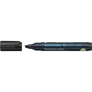 Schneider Permanent-Marker Maxx 250 schwarz, Keilspitze 2+7mm