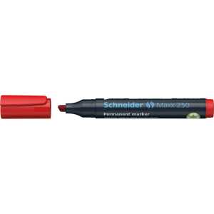 Schneider Permanent-Marker Maxx 250 rot, Keilspitze 2+7mm
