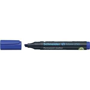 Schneider Permanent-Marker Maxx 250 blau, Keilspitze 2+7mm