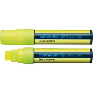 Schneider Kreidemarker Maxx 260 gelb, Blockspitze 5+15mm