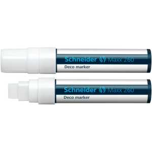Schneider Kreidemarker Maxx 260 weiss, Blockspitze 5+15mm