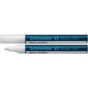 Schneider Kreidemarker Maxx 265 weiss, Rundspitze 2-3mm