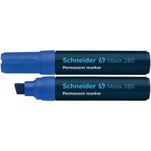 Schneider Permanent-Marker Maxx 280 blau, Keilspitze 4+12mm