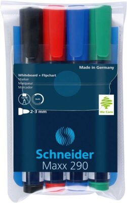 Schneider Boardmarker Maxx 290 sortiert Karton-Etui 4 Stück