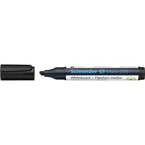 Schneider Whiteboard-Marker Maxx 293 schwarz, Keilspitze 2+5mm
