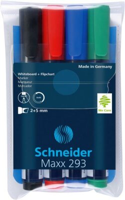 Schneider Boardmarker Maxx 293 sortiert Karton-Etui 4 Stück