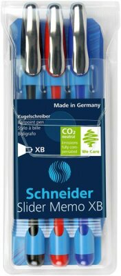 Schneider Kugelschreiber Slider Memo XB basic Etui 3 Stück