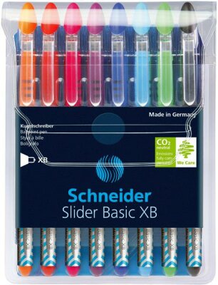 Schneider Kugelschreiber Slider Basic XB col. Etui 8 Stück