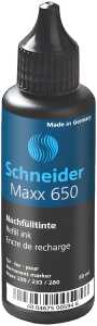 Schneider Nachfüllflasche Maxx 650, 50ml schwarz für Marker Maxx 230/233/280