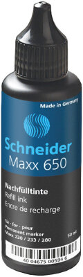 Schneider Nachfülltinte Maxx 650 schwarz für Permanent-Marker