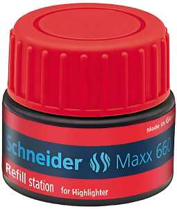 Schneider Refill Station Maxx 660 rot für Textmarker Job, 30ml