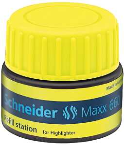 Schneider Refill Station Maxx 660 gelb für Textmarker Job, 30ml