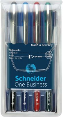 Schneider Tintenroller One Business 06 Karton-Etui 4 Stück sortiert