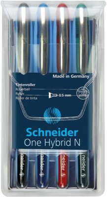 Schneider Tintenroller One Hybrid N 05 sort. Karton-Etui 4 Stück