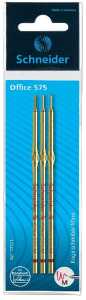 Schneider Kugelschreiber Mine Office 575 M rot, 3 Stück im SB-Beutel