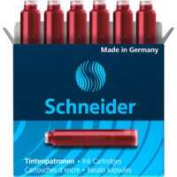 Schneider Standard-Tintenpatronen rot, Packung mit 6 Stück
