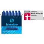 Schneider Standard-Tintenpatronen blau, Packung mit 6...