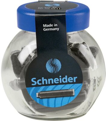 Schneider Tintenpatrone schwarz Glas 30 Stück