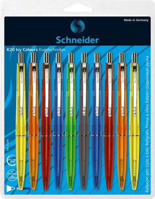 Schneider Kugelschreiber K20 Icy Colours Sichtpack 10 Stück sortiert