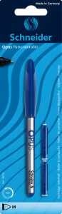 Schneider Tintenroller Opus mit 2 Ersatzpatronen, Blisterkarte