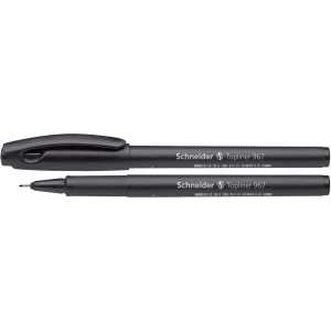 Schneider Fineliner Topliner 967 schwarz, Strichstärke ca. 0,4 mm