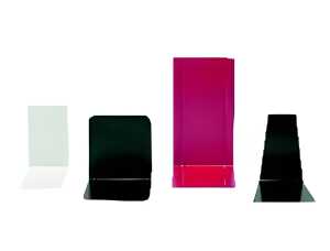 Buchstützen, Metall, Weiß, (L/B/H) 85/140/140 mm, VE = 1 Paar