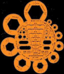 Standardgraph Abrundungs-/Mutternschablone 4014509002980