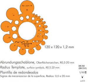 Standardgraph Abrundungsschablone 1 Stück 4014509003086