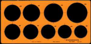 Standardgraph Kreisschablone Kreise 1 Stück