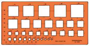 Standardgraph Quadratschablone metrisch 1 Stück