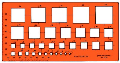 STDGRAPH Quadratschablone metrisch 1 Stück