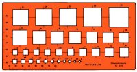 STDGRAPH Quadratschablone metrisch 1 Stück