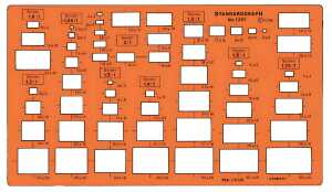 Standardgraph Rechteck Schablone metrisch 1 Stück