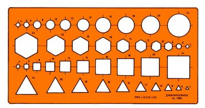 Standardgraph Kombischablone metrisch 1 Stück