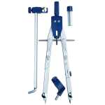 Schnellverstellzirkel, silberfarben, Mittelradspindel, 2...