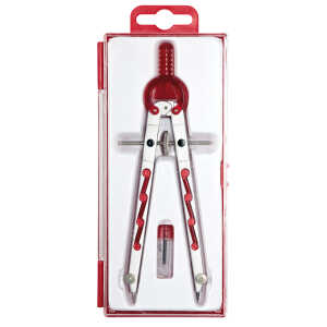 Alco Geometriezirkel Kreis-Ø 360mm 165mm silber/rot