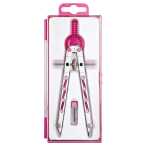 Geometriezirkel, silberfarben-Rosa, Länge 165 mm,...