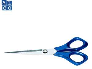 Qualitätsschere, 6,3 = 16 cm, blaue ABS-Kunststoffgriffe, rostfreier Edelstahl, VE = 12Stück