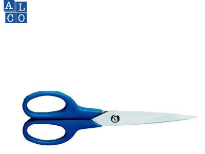 Alco Haushaltsschere, 6,3" = 16 cm, blaue ABS-Kunststoffgriffe,