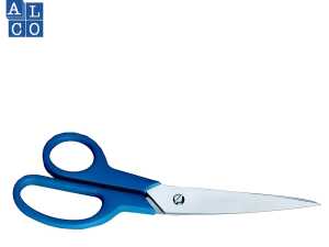 Papierschere, 8,3 = 21 cm, blaue ABS-Kunststoffgriffe, rostfr. Spezialstahl, VE = 12 Stück