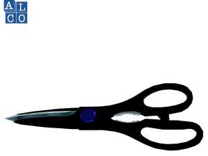 Allzweckschere, 8,3 = 21 cm, Schwarz, m. Kapselheber, ABS-Griffe, rostfr. Spezialstahl, VE = 12 Stück