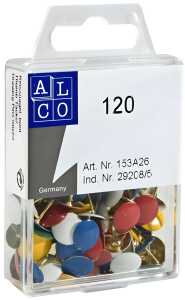 Alco Reißnagel SUN Metall Ø 9,5mm sortiert, lackiert 120 ST
