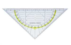 Flexibles Geo-Dreieck, transparent, 16 cm, mm-Einteilung