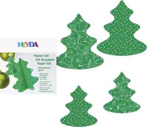 HEYDA FächerkugelPapierset Fächerbaum grün 204875670