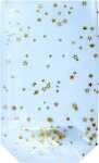 HEYDA Bodenbeutel Sterne 115 x 190 mm klar mit goldenen...