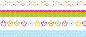 HEYDA Deko Tapes Frühling Blumen jede Rolle 5 m x 15 mm Papier-Tapes