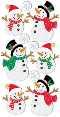 HEYDA 203780621 Stick-Ons-Mix Schneemann 75 x 165 cm