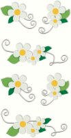 HEYDA 203780642 Stick-Ons-Mix Blumen 75 x 165 cm weiss