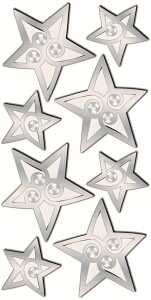 HEYDA 203780668 Stick-Ons-Mix Silbersterne 75 x 165 cm