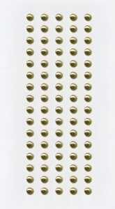 Perlen-Sticker Rund mittel 75 x 165 cm Ø ca. 4 mm Cabochon-Perlen weiß